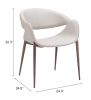 Limay Dining Chair Beige & Walnut
