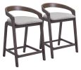 Troy Counter Stool Dove Gray & Espresso