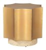 Osam Side Table Gold & Beige