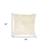 18" Natural Sheepskin Throw Pillow