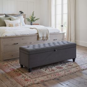 Halifax Storage Bench Gravel Gray