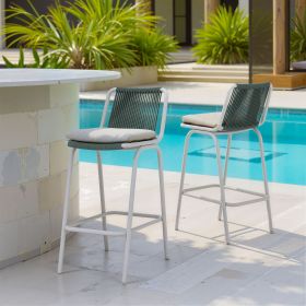 Luft Barstool White & Green