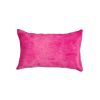 12" X 20" Fuschia Cowhide Throw Pillow