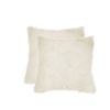Set of Two 18" Natural Sheepskin Throw Pillows