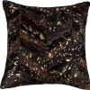 18" X 18" X 5" Chocolate And Gold  Pillow
