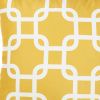 Yellow And White Lattice Decorative Throw Pillow Cover