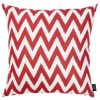 18"X18" Red Nautical Chevron Decorative Throw Pillow Cover Printed