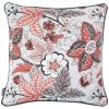 17"X 17" Multicolor Jacquard Forest Decorative Throw Pillow Cover