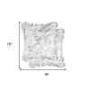 18" X 18" X 5" Gradient Gray Faux Fur  2Pack Pillow
