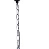 Natural and Black Iron and Rope Three Light Ceiling Light