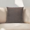 18" Brown Mocha Tweed Throw Pillow