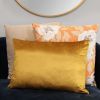 14" X 20" Yellow Lumbar Throw Pillow