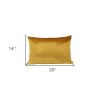 14" X 20" Yellow Lumbar Throw Pillow
