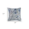 Set Of 2 Square Beige Floral Throw Pillow Covers