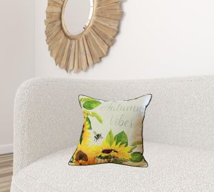 Set of Four 18" Green Fabric Throw Pillow Covers