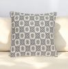 16" Gray Cotton Throw Pillow