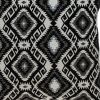 Jet Black And White Geo Throw Pillow
