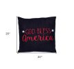 Navy Blue Patriotic Throw Pillow