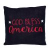 Navy Blue Patriotic Throw Pillow