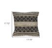 18" Chocolate Cotton Blend Throw Pillow