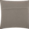 20" Light Gray Cotton Blend Curly Loops Throw Pillow