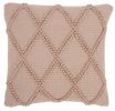18" Blush Geometric Cotton Blend Throw Pillow