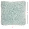 20" Celadon Shag Throw Pillow with Texture
