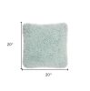 20" Celadon Shag Throw Pillow with Texture