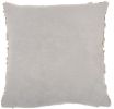 20" Gray Faux Fur Throw Pillow