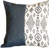 17" Navy Blue Faux Leather Throw Pillow Cover