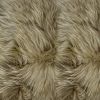 Set of Two 18" Taupe Sheepskin Throw Pillows