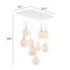 White Shaded Nine Light Metal Dimmable Ceiling Light