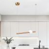 Gold And White Kitchen Island Metal LED Chandelier