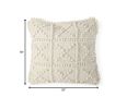 Off White Embossed Details Pillow Cover