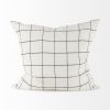 White And Black Grid Square Accent Pillow Cover
