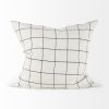 White And Black Grid Square Accent Pillow Cover