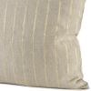 Beige And Gold Striped Pillow Cover