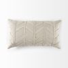 Light Gray Chevron Textured Lumbar Pillow Cover