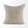Light Gray Chevron Textured Pillow Cover