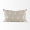 Beige And White Patterned Lumbar Pillow Cover