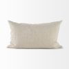 Beige And White Patterned Lumbar Pillow Cover