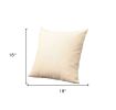 Set of Four Ivory Throw Pillow Covers