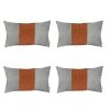 Set Of Four Multi Polyester Lumbar Pillow Cover