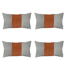 Set Of Four Multi Polyester Lumbar Pillow Cover