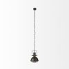 Industrial Caged Black Metal Hanging Light