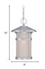 Silver Lantern Metal Dimmable Chandelier With Frosted Shades