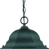 Three Light Matte Black Domed Glass Lantern Hanging Light