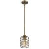 Brushed Gold Metal Cage Hanging Light