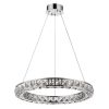 Silver Faux Crystal Bling Ring LED Hanging Light