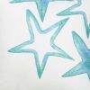 Aqua Blue Watercolor Stars Throw Pillow